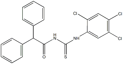 N-(diphenylacetyl)-N'-(2,4,5-trichlorophenyl)thiourea Struktur