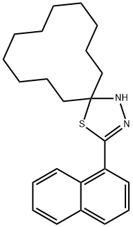 3-(1-naphthyl)-4-thia-1,2-diazaspiro[4.11]hexadec-2-ene 结构式