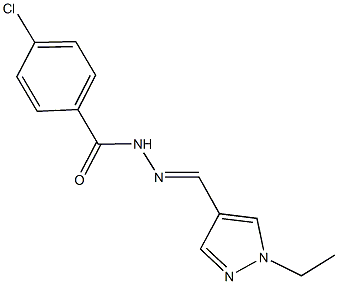 4-chloro-N'-[(1-ethyl-1H-pyrazol-4-yl)methylene]benzohydrazide,490031-31-7,结构式