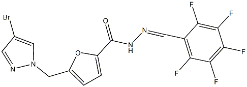 5-[(4-bromo-1H-pyrazol-1-yl)methyl]-N'-(2,3,4,5,6-pentafluorobenzylidene)-2-furohydrazide|