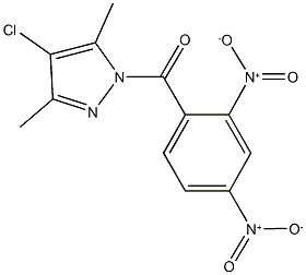 1-{2,4-dinitrobenzoyl}-4-chloro-3,5-dimethyl-1H-pyrazole Structure