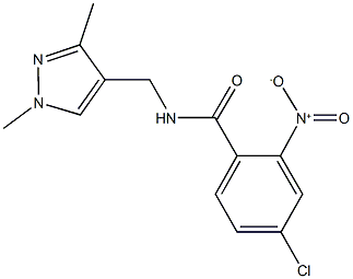 4-chloro-N-[(1,3-dimethyl-1H-pyrazol-4-yl)methyl]-2-nitrobenzamide|