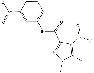 4-nitro-N-{3-nitrophenyl}-1,5-dimethyl-1H-pyrazole-3-carboxamide,490031-68-0,结构式