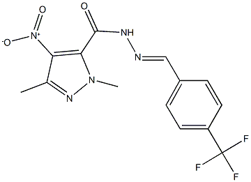 4-nitro-1,3-dimethyl-N'-[4-(trifluoromethyl)benzylidene]-1H-pyrazole-5-carbohydrazide Structure