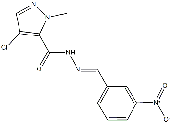 490032-32-1 4-chloro-N'-{3-nitrobenzylidene}-1-methyl-1H-pyrazole-5-carbohydrazide