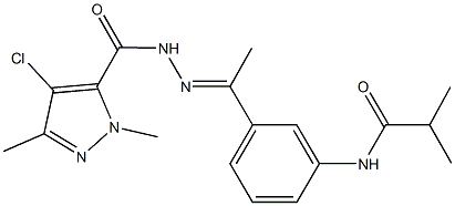 490032-90-1 N-(3-{N-[(4-chloro-1,3-dimethyl-1H-pyrazol-5-yl)carbonyl]ethanehydrazonoyl}phenyl)-2-methylpropanamide