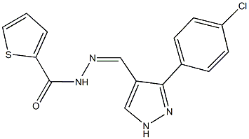 N'-{[3-(4-chlorophenyl)-1H-pyrazol-4-yl]methylene}-2-thiophenecarbohydrazide Structure