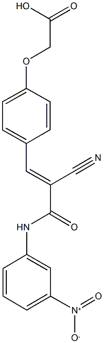 [4-(2-cyano-3-{3-nitroanilino}-3-oxo-1-propenyl)phenoxy]acetic acid,491582-22-0,结构式