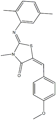 2-[(2,5-dimethylphenyl)imino]-5-(4-methoxybenzylidene)-3-methyl-1,3-thiazolidin-4-one|