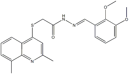 N'-(2,3-dimethoxybenzylidene)-2-[(2,8-dimethyl-4-quinolinyl)sulfanyl]acetohydrazide Structure