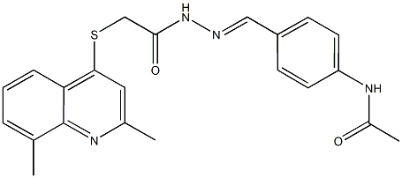 N-[4-(2-{[(2,8-dimethyl-4-quinolinyl)sulfanyl]acetyl}carbohydrazonoyl)phenyl]acetamide Structure