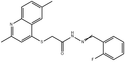 2-[(2,6-dimethyl-4-quinolinyl)sulfanyl]-N'-(2-fluorobenzylidene)acetohydrazide|