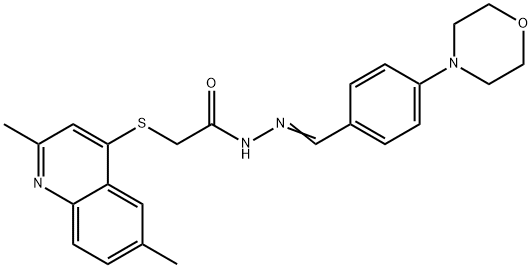 2-[(2,6-dimethyl-4-quinolinyl)sulfanyl]-N'-[4-(4-morpholinyl)benzylidene]acetohydrazide Structure