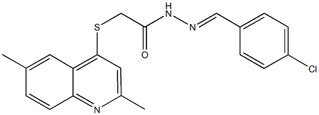 N'-(4-chlorobenzylidene)-2-[(2,6-dimethyl-4-quinolinyl)sulfanyl]acetohydrazide Structure