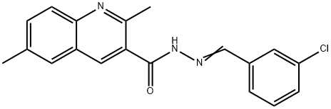 491586-07-3 N'-(3-chlorobenzylidene)-2,6-dimethyl-3-quinolinecarbohydrazide