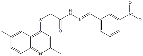 2-[(2,6-dimethyl-4-quinolinyl)sulfanyl]-N'-{3-nitrobenzylidene}acetohydrazide|