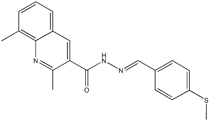 2,8-dimethyl-N'-[4-(methylsulfanyl)benzylidene]-3-quinolinecarbohydrazide 化学構造式