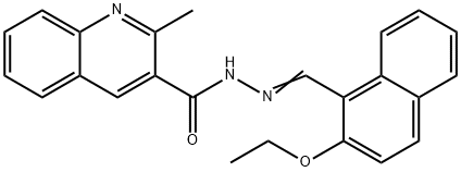 N'-[(2-ethoxy-1-naphthyl)methylene]-2-methyl-3-quinolinecarbohydrazide Struktur