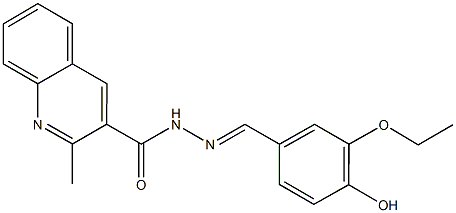 N'-(3-ethoxy-4-hydroxybenzylidene)-2-methyl-3-quinolinecarbohydrazide Structure