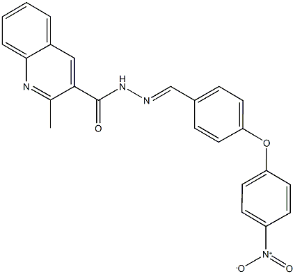 N'-(4-{4-nitrophenoxy}benzylidene)-2-methyl-3-quinolinecarbohydrazide 结构式