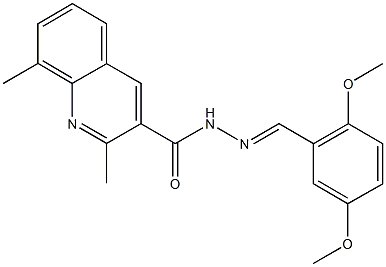 N'-(2,5-dimethoxybenzylidene)-2,8-dimethyl-3-quinolinecarbohydrazide Structure
