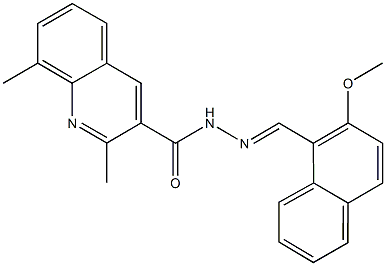 491586-48-2 N'-[(2-methoxy-1-naphthyl)methylene]-2,8-dimethyl-3-quinolinecarbohydrazide