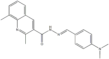 N'-[4-(dimethylamino)benzylidene]-2,8-dimethyl-3-quinolinecarbohydrazide Struktur