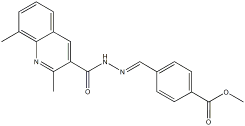 methyl 4-{2-[(2,8-dimethyl-3-quinolinyl)carbonyl]carbohydrazonoyl}benzoate Structure