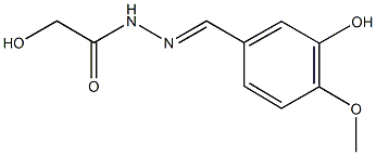 2-hydroxy-N'-(3-hydroxy-4-methoxybenzylidene)acetohydrazide Structure