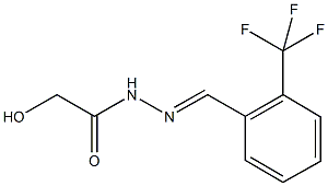 2-hydroxy-N'-[2-(trifluoromethyl)benzylidene]acetohydrazide Structure