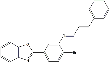 N-[5-(1,3-benzoxazol-2-yl)-2-bromophenyl]-N-(3-phenyl-2-propenylidene)amine Structure