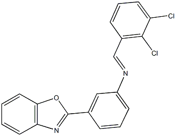 3-(1,3-benzoxazol-2-yl)-N-(2,3-dichlorobenzylidene)aniline Structure