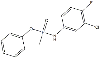 phenyl N-(3-chloro-4-fluorophenyl)-P-methylphosphonamidoate Struktur
