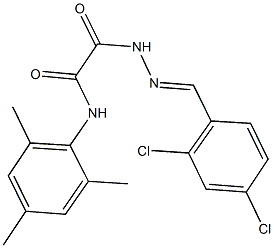 2-[2-(2,4-dichlorobenzylidene)hydrazino]-N-mesityl-2-oxoacetamide Structure