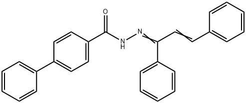 N'-(1,3-diphenyl-2-propenylidene)[1,1'-biphenyl]-4-carbohydrazide 化学構造式