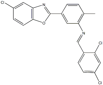 5-(5-chloro-1,3-benzoxazol-2-yl)-N-(2,4-dichlorobenzylidene)-2-methylaniline,491597-78-5,结构式