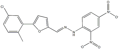 5-(5-chloro-2-methylphenyl)furan-2-carbaldehyde {2,4-bisnitrophenyl}hydrazone,491597-85-4,结构式