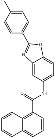 N-[2-(4-methylphenyl)-1,3-benzoxazol-5-yl]naphthalene-1-carboxamide,491597-96-7,结构式