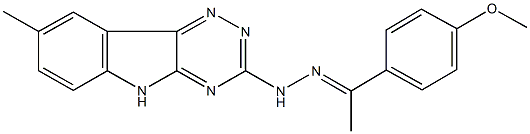 1-(4-methoxyphenyl)ethanone (8-methyl-5H-[1,2,4]triazino[5,6-b]indol-3-yl)hydrazone Structure