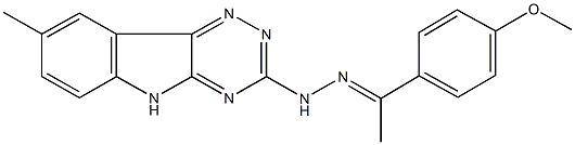 1-(4-methoxyphenyl)ethanone (8-methyl-5H-[1,2,4]triazino[5,6-b]indol-3-yl)hydrazone Struktur