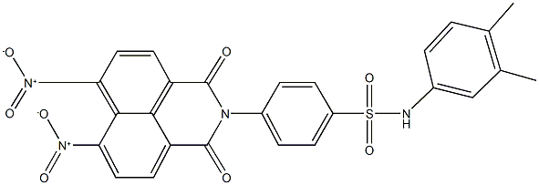 4-(6,7-bisnitro-1,3-dioxo-1H-benzo[de]isoquinolin-2(3H)-yl)-N-(3,4-dimethylphenyl)benzenesulfonamide|