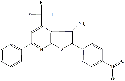 3-amino-2-{4-nitrophenyl}-6-phenyl-4-(trifluoromethyl)thieno[2,3-b]pyridine Structure