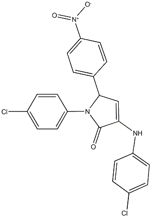 1-(4-chlorophenyl)-3-[(4-chlorophenyl)amino]-5-{4-nitrophenyl}-1,5-dihydro-2H-pyrrol-2-one Structure