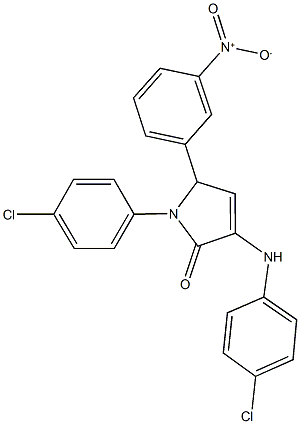 1-(4-chlorophenyl)-3-[(4-chlorophenyl)amino]-5-{3-nitrophenyl}-1,5-dihydro-2H-pyrrol-2-one|