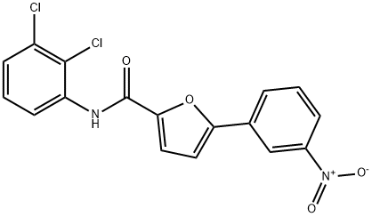 N-(2,3-dichlorophenyl)-5-{3-nitrophenyl}-2-furamide 化学構造式