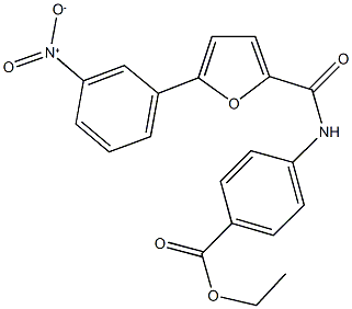 ethyl 4-[(5-{3-nitrophenyl}-2-furoyl)amino]benzoate Structure