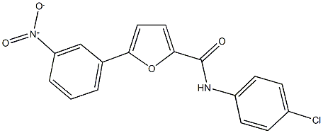 N-(4-chlorophenyl)-5-{3-nitrophenyl}-2-furamide Structure