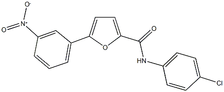 N-(4-chlorophenyl)-5-{3-nitrophenyl}-2-furamide 化学構造式