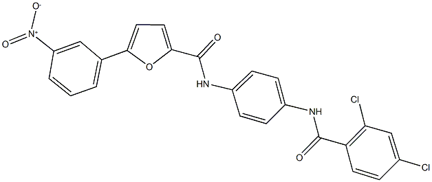 N-{4-[(2,4-dichlorobenzoyl)amino]phenyl}-5-{3-nitrophenyl}-2-furamide Structure