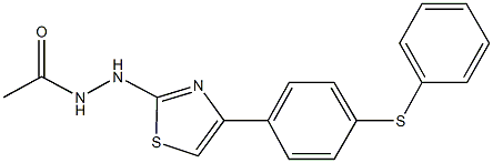 N'-{4-[4-(phenylthio)phenyl]-1,3-thiazol-2-yl}acetohydrazide Structure